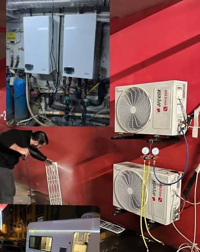 Klima dış ünite gaz basınç ölçümü ve petek yıkama